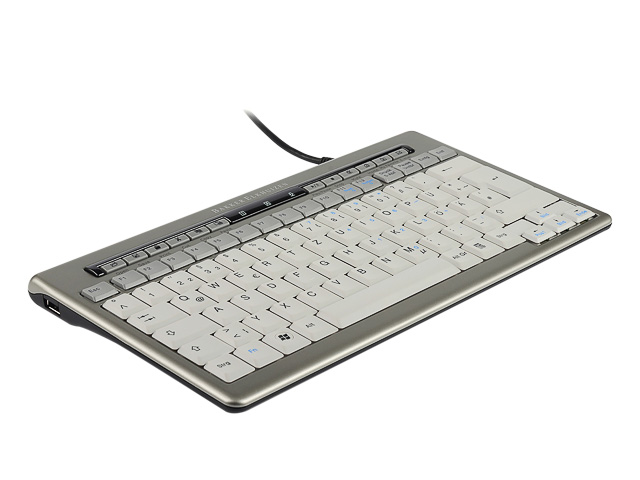 BNES840DGESW BAKKER S-board 840 Design Tastatur DE QWERTZ USB silber-weiss