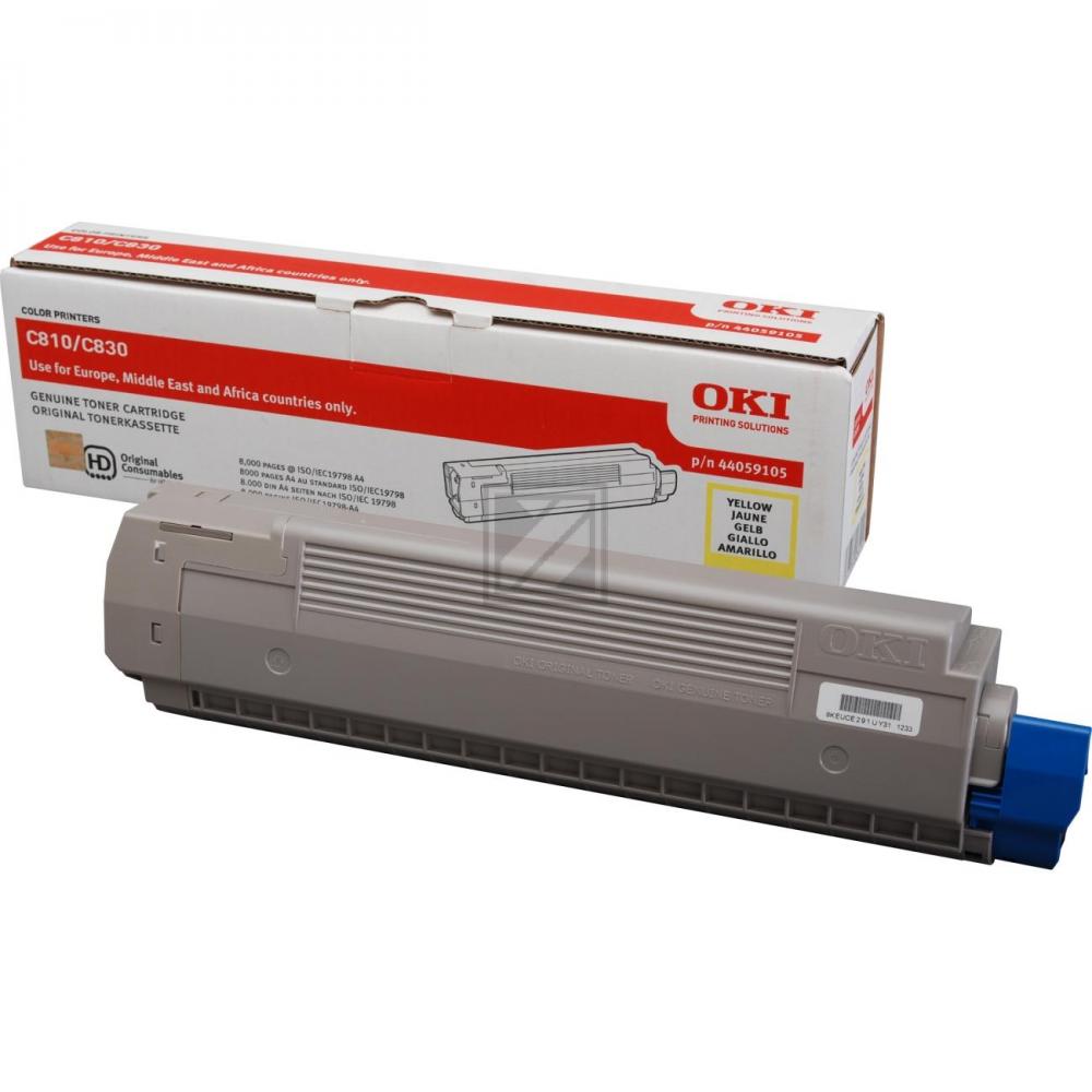 44059105 OKI C8xx Toner yellow 8000 Seiten