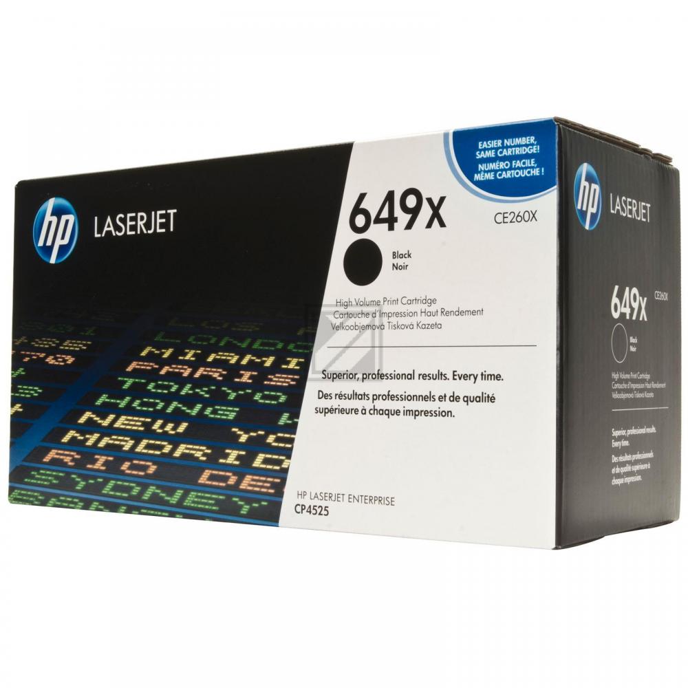 CE260X HP 649X CLJ Toner black 17.000 Seiten