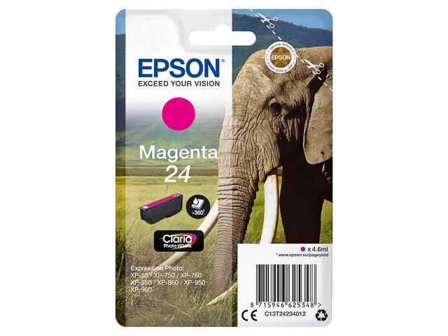 C13T24234012 EPSON XP750 TINTE MAG ST 4,6ml 360Seiten Standard Kapazitaet