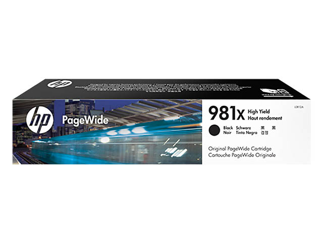 L0R12A HP PW COLOR 556 TINTE BLACK HC HP981X 11.000Seiten hohe Kapazitaet