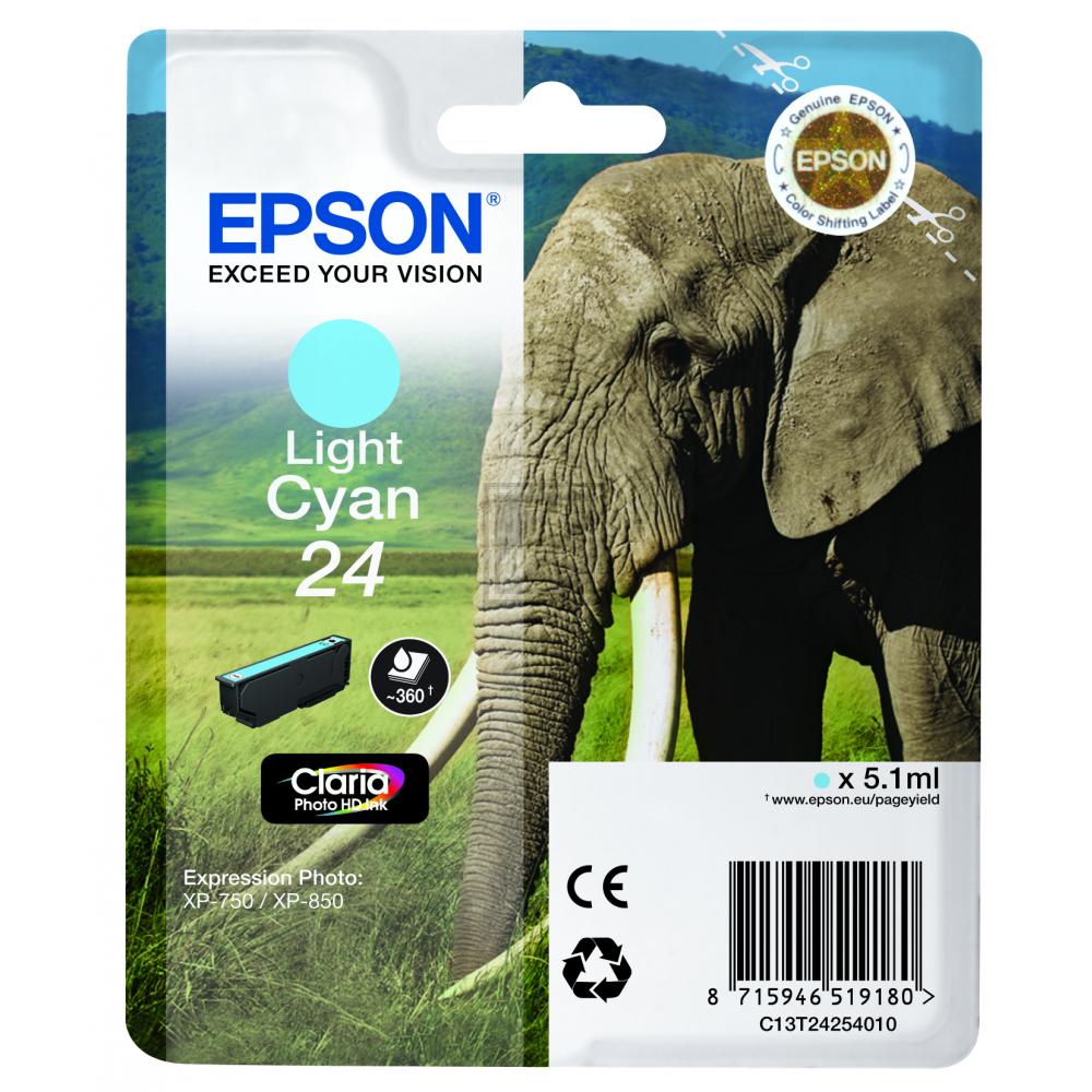 C13T24254012 EPSON XP Tinte light cyan ST 360Seiten 5,1ml