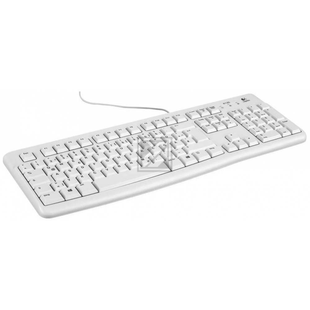 920-003626 LOGITECH K120 Tastatur QWERTZ DE Kabel USB weiss