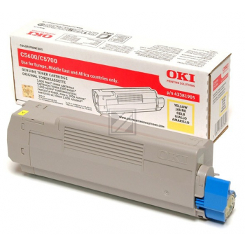 43381905 OKI C5xxx Toner yellow 2000 Seiten
