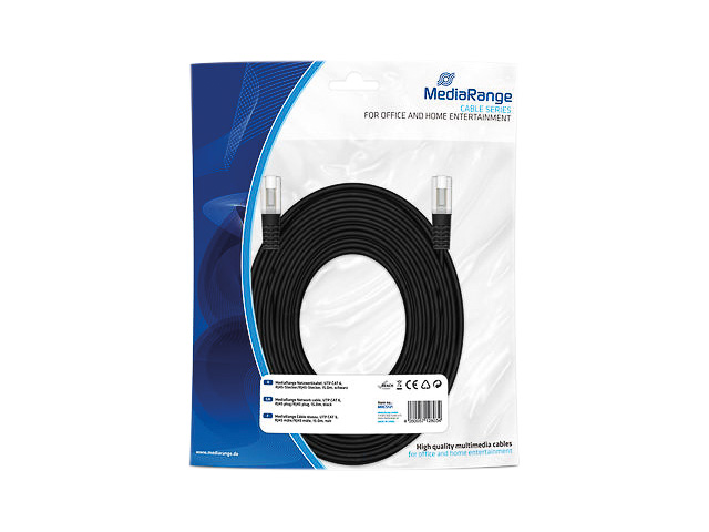 MEDIARANGE NETZWERKKABEL 15m MRCS121 schwarz