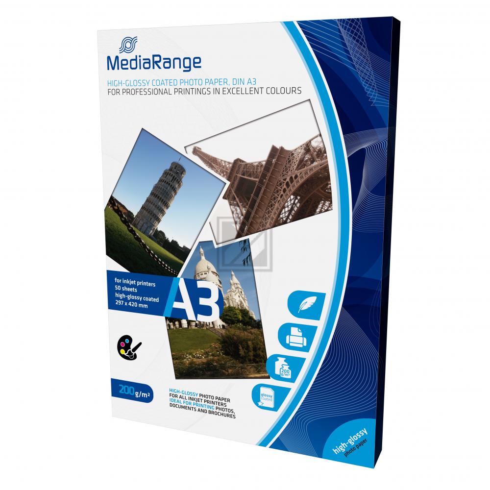 MRINK109 MEDIARANGE Fotopapier A3 (297x420mm) 50Blatt weiss 200gr