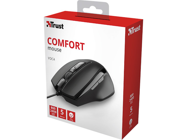 TRUST VOCA KOMFORT MAUS 23650 6Tasten/2400dpi/Kabel