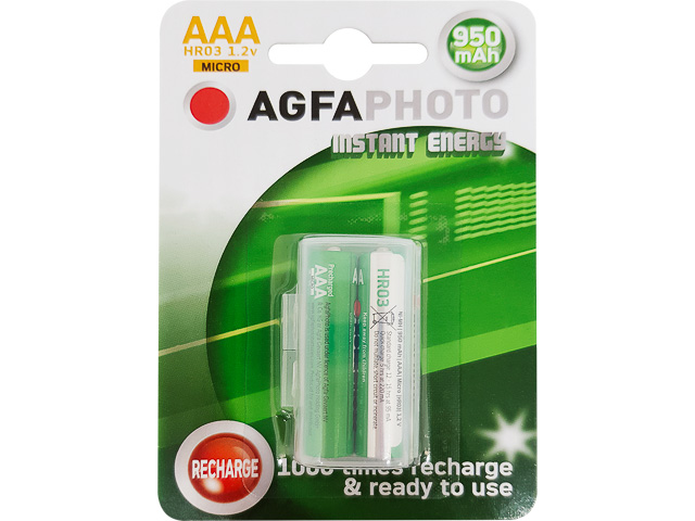 132-803944 AP MICRO BATTERIEN 2er PACK Ready-to-Use Accu 950 mAh AAA