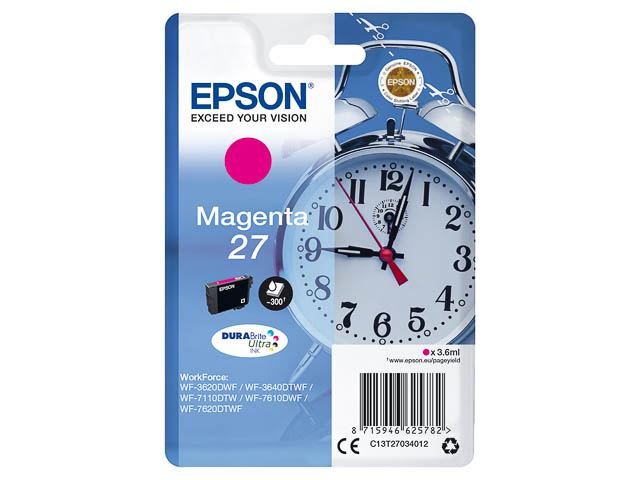 C13T27034012 EPSON WF3620DWF TINTE MA ST 3,6ml 300Seiten Standard Kapazitaet