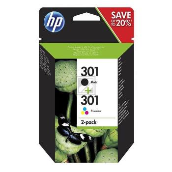 N9J72AE HP 301 DJ Tinte (2) blk-col 190/165Seiten 3/3ml