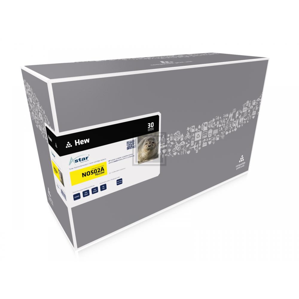 AS13472 ASTAR HP 502A CLJ Cartridge yellow rebuilt 4000Seiten Chip