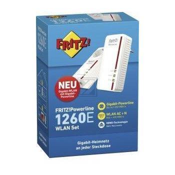 AVM FRITZ!POWERLINE 1260E WLAN SET 20002795 HomePlug AV2 1200Mbit/s 1xRJ-45