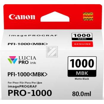 0545C001 CANON PFI1000MBK IPF Tinte matt black 5490Seiten 80ml