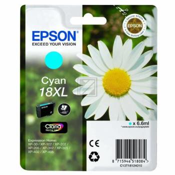 C13T18124012 EPSON XP Tinte cyan HC 450 Seiten 6,6ml