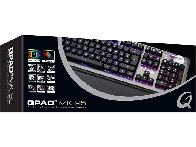 QPAD MK95-DE PRO GAMING TASTATUR 9J.P7R81.K0G Kabel/schwarz/RGB