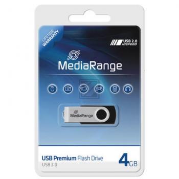 MEDIARANGE FLEXI USB STICK 4GB MR907 15MB/s USB 2.0 schwarz-silber