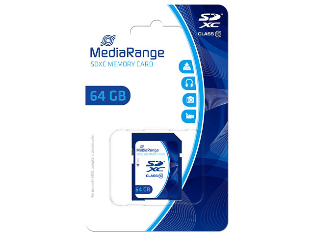 MEDIARANGE SDHC KARTE 64GB MR965 Klasse 10