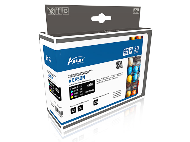 AS70728 ASTAR EPSON WF4825DWF TINTE(4) H T05H64010 / 405XL 4x 1100Seiten CMYK