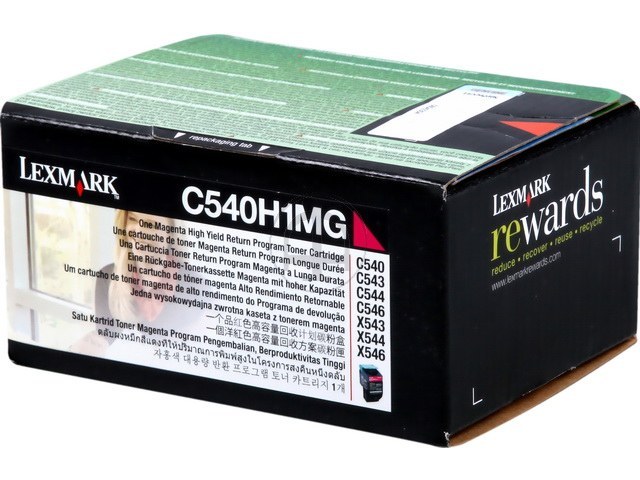 C540H1MG LEXMARK C540 TONER MAGENTA HC 2000Seiten hohe Kapazitaet return
