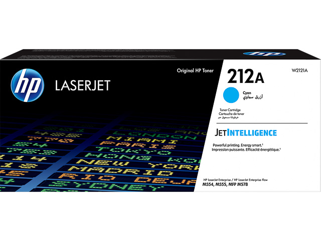 W2121A HP CLJ M554 TONER CYAN ST HP212A 4500Seiten Standard Kapazitaet