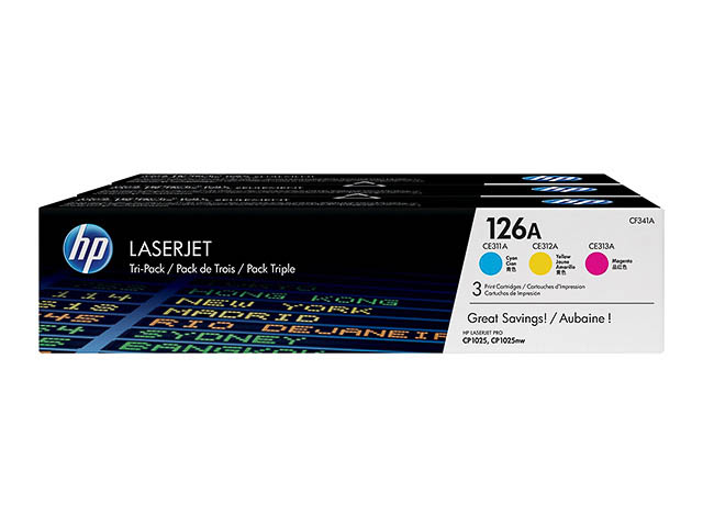 CF341A HP CLJ CP1025 TONER (3) CMY HP126A 3x1000Seiten