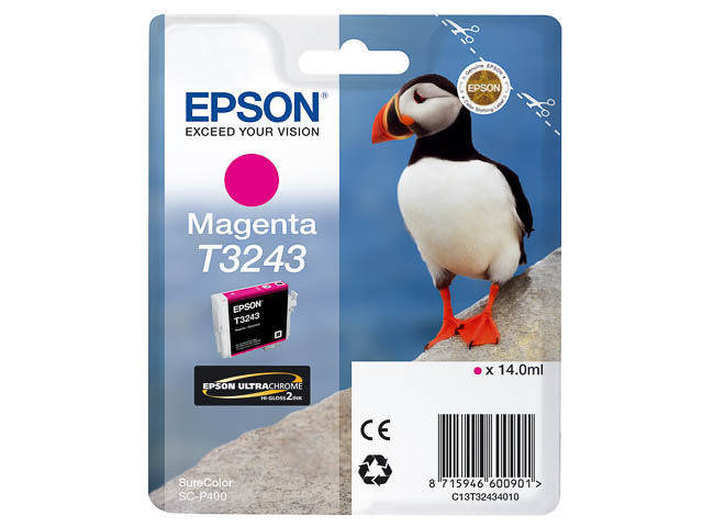 C13T32434010 EPSON SCP400 TINTE MAGENTA 14ml 980Seiten