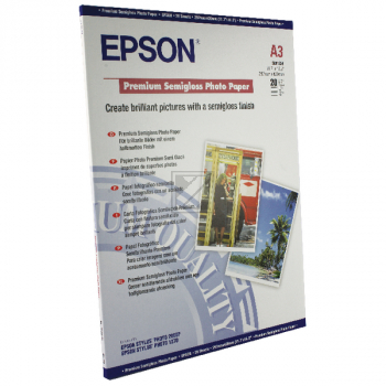 C13S041334 EPSON Premium Fotopapier A3 (297x420mm) 20Blatt weiss 251gr