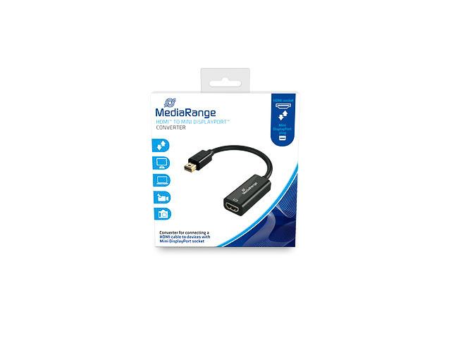 MEDIARANGE HDMI AUF MINI DISPLAYPORT MRCS176 HDMI Buchse + DP Stecker 10GB
