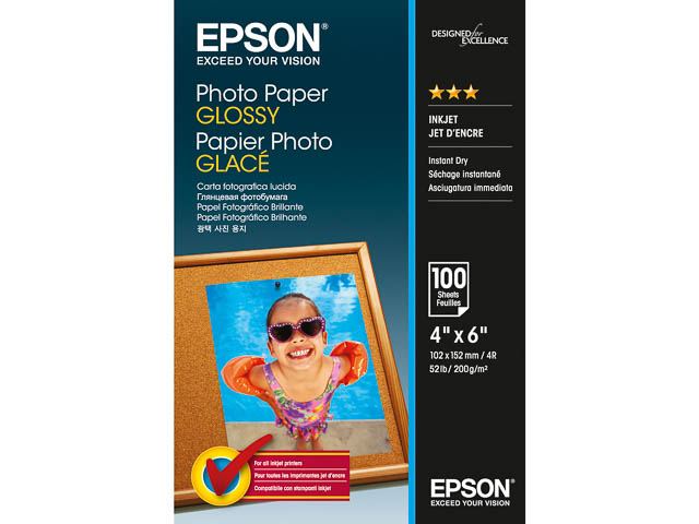 C13S042548 EPSON FOTOPAPIER 10x15cm 100Blatt 200gr glaenzend