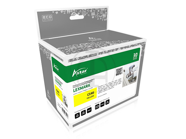 AS13054 ASTAR LEX. C540 TONER YEL C540H1YG 2000Seiten