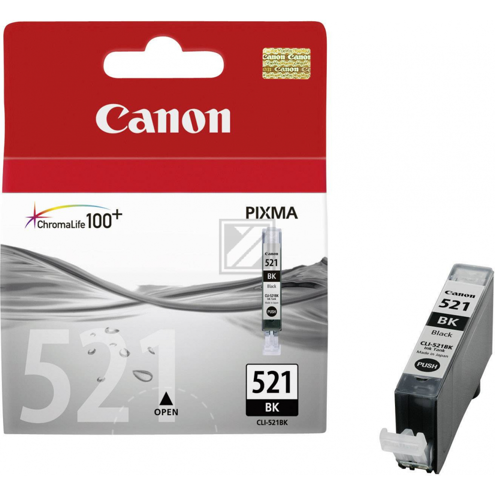 2933B001 CANON CLI521B Nr.521 Pixma MP Tinte black ST 650Seiten 9ml