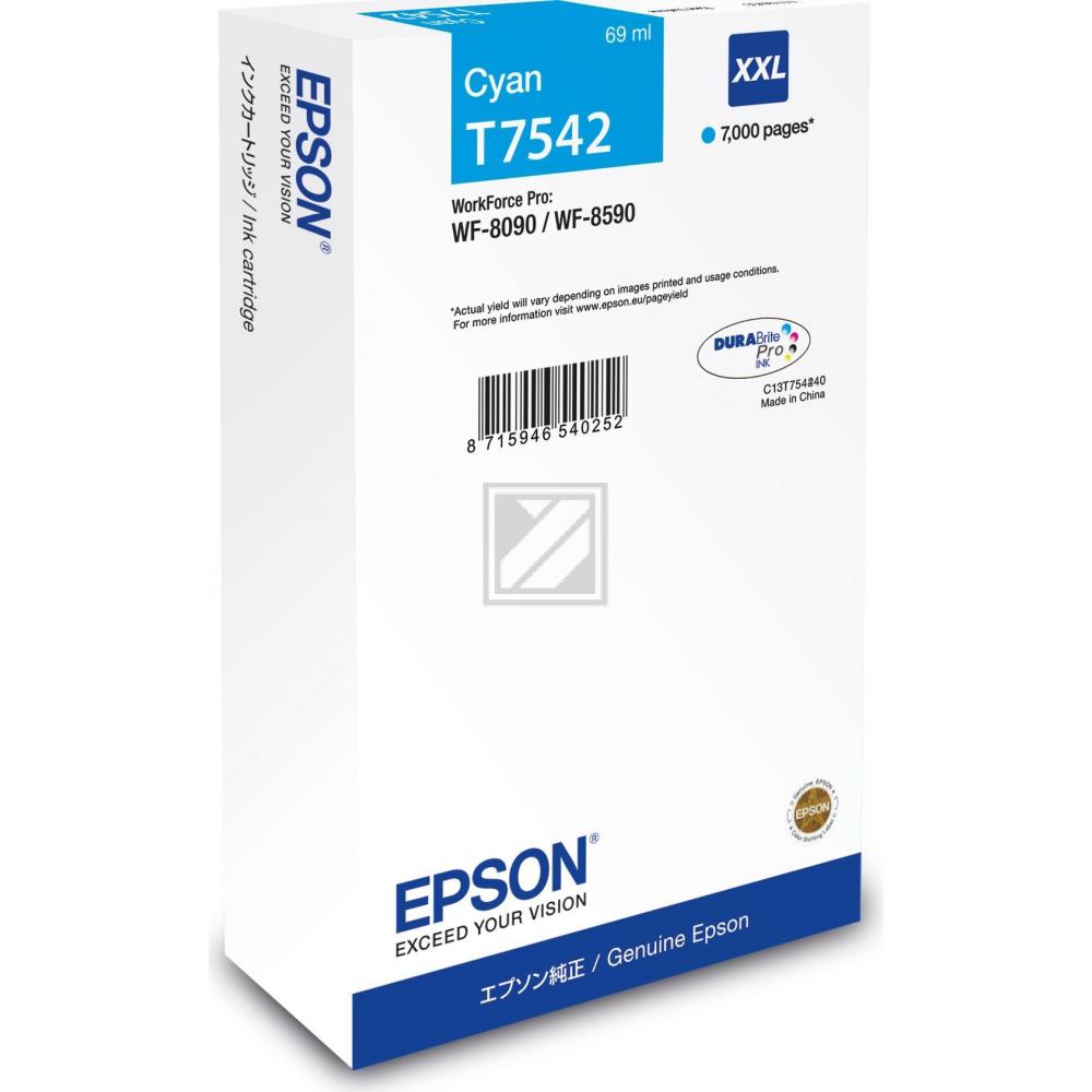 C13T754240 EPSON WF Tinte cyan EHC 7000 Seiten 69ml