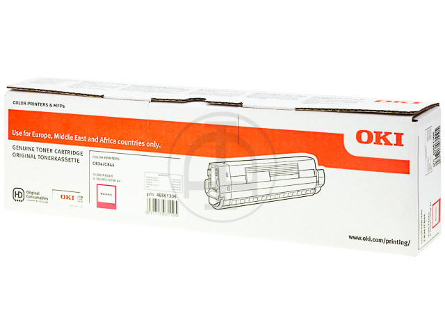 46861306 OKI C834 TONER MAGENTA 10.000Seiten